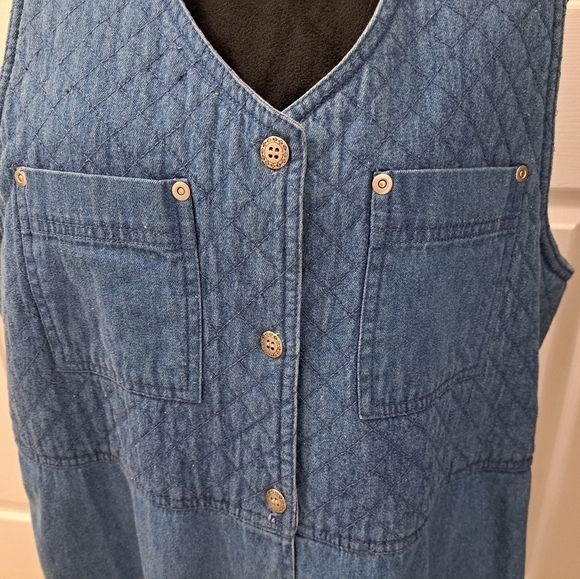 Vintage Blue J. Denim Midi Dress   Size L - Picture 3 of 12